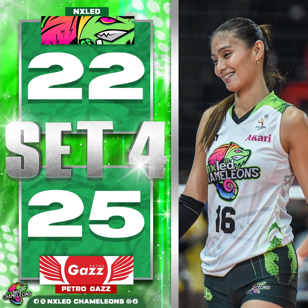 The match ends in four intense sets.

#NxledLockedIn #PVL2024 #TheHeartOfVolleyball 💚🦎🩶