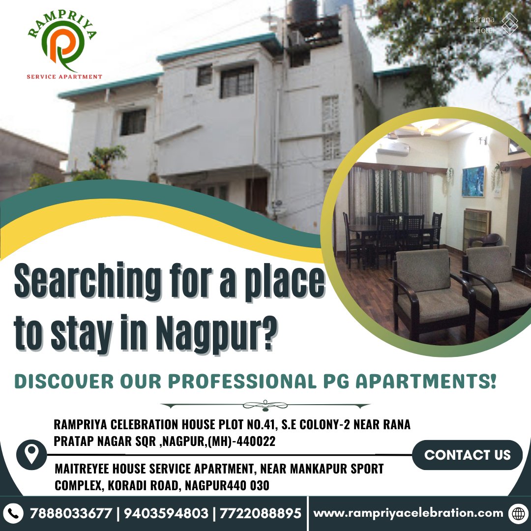 Looking for the perfect stay in Nagpur? Explore our professional PG apartments today! 🏠
.
.
#NagpurStay #ProfessionalPG #ApartmentHunting #ViralPost #PerfectStay #ServiceApartment #RampriyasStay #UltimateComfort #ViralPoster #nagpur #nagpurcity #rampriyaserviceapartment
