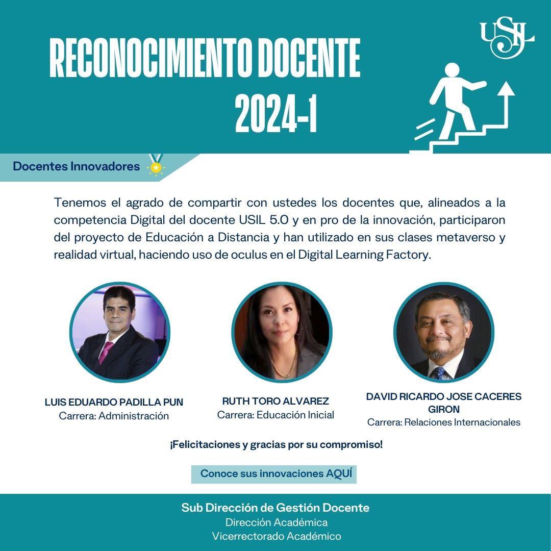 Muchas gracias por este valioso reconocimiento que me invita a seguir innovando para mis estudiantes.
Innovar no solo implica el uso de tecnología, también es posible innovar sin esos recursos pero, utilizando el pensamiento creativo y estratégico de todas maneras.