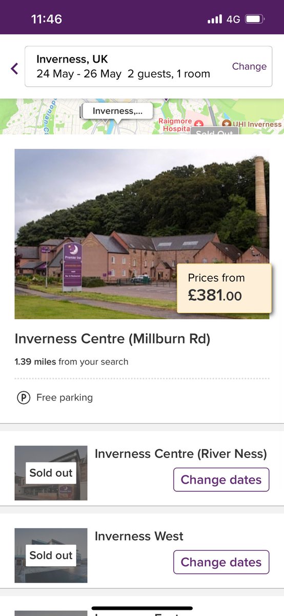 I’m sorry but @HighlandCouncil @premierinn @TravelodgeUK how do you justify these prices for 2 nights in Inverness? I can get cheaper accommodation in most other major cities in the UK? #inflation #absolutejoke