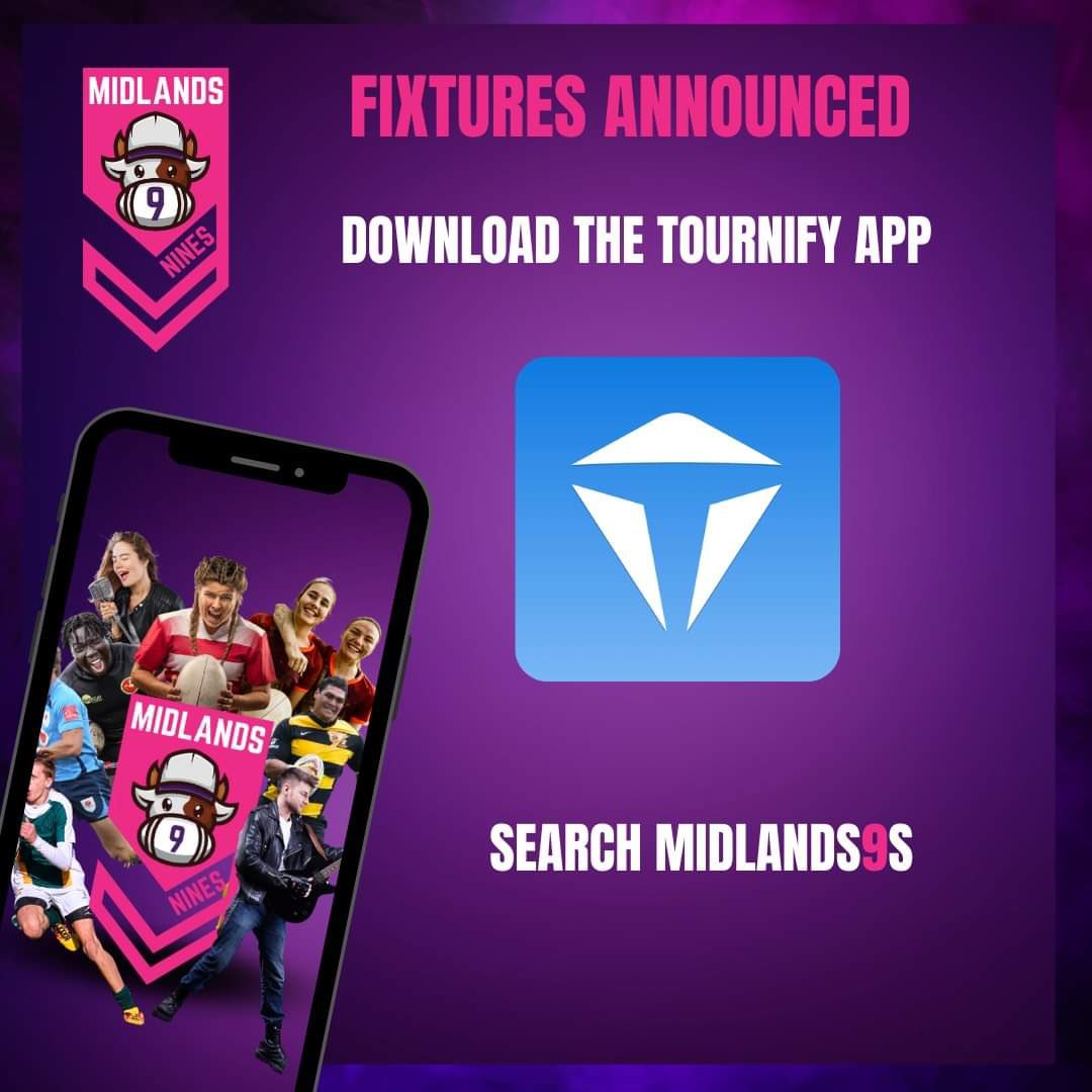 🏉 We are underway at Midlands Nines! 👇For scores and latest updates of the day, search “Midlands 9s” on the Tournify App. #Midlands9s @rloutsiders @midlands9s