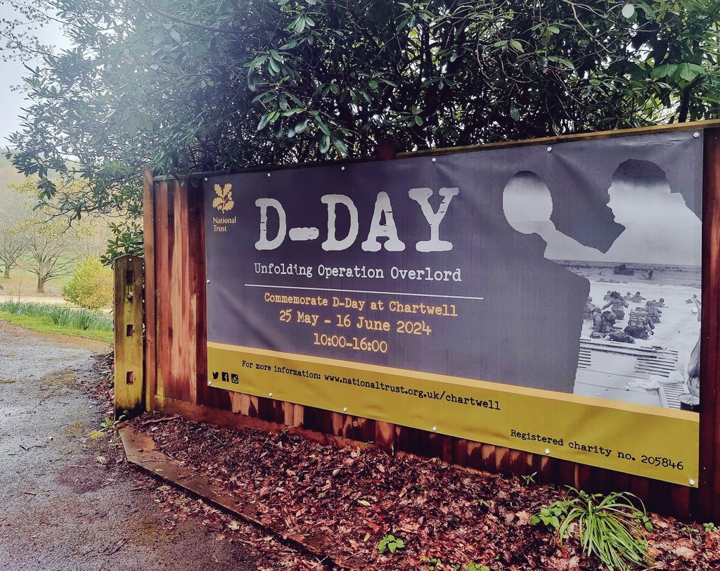 So excited to see this as I pulled into @ChartwellNT this morning. Less than a month to go until our #DDay-themed programming kicks off at #Churchill's former home. I can't wait! #DDay80