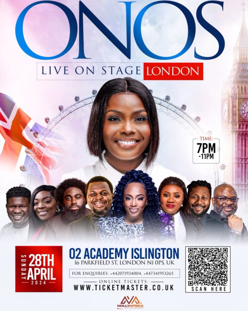 Tomorrow April 28th‼️ @onosariyo Live in Concert (London Edition) A night of worship! Declarations! Encounters! Plus a load of anointed worshippers! Don't miss this 🙌 Go get your tickets >> academymusicgroup.com/o2academyislin…