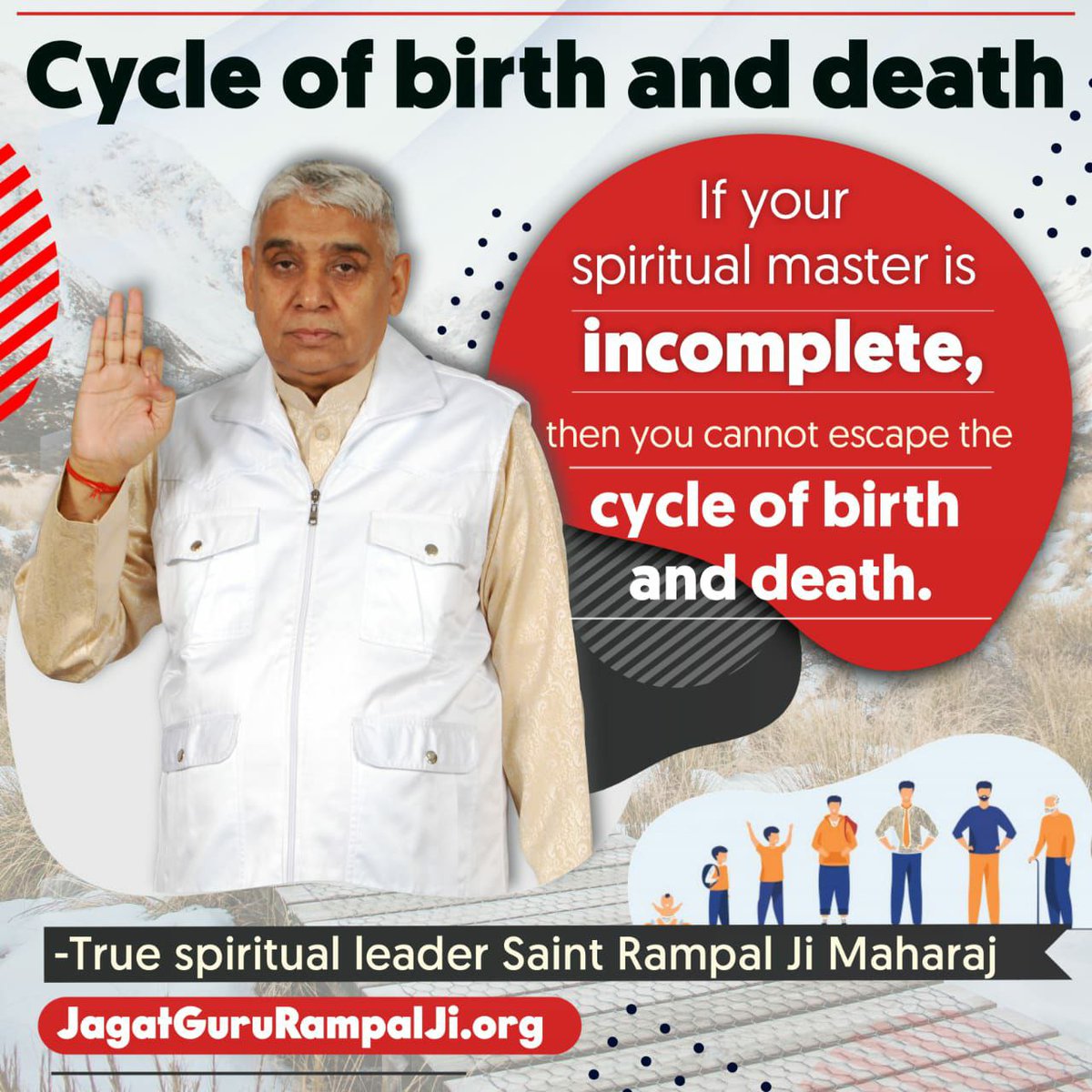 #GodNightSaturday CYCLE OF BIRTH AND DEATH If your spiritual master is incomplete, then you cannot escape the cycle of birth and death. ~ True Spiritual Leader Saint Rampal Ji Maharaj Visit Saint Rampal Ji Maharaj YouTube Channel🖥 for More Information