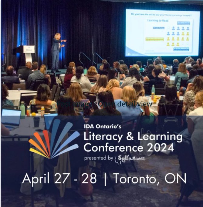 Education Feast:  Best wishes to @IDA_Ontario for Literacy & Learning 2024 (April 27-28) in Toronto!  This weekend it's #SoR and next weekend it's #rEDTO24 and #SoL Onward and upward! #ONted #cdned