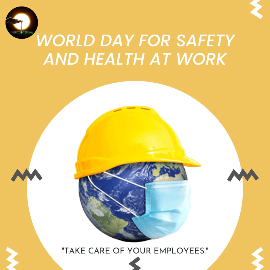 Happy World Day for Safety and Health at Work from #ArtOfGiving! Let's prioritize workplace safety and well-being for all, ensuring that every worker goes home safe and healthy.
.
.
.
.
.
.
#AOG #SafetyandHealthDay