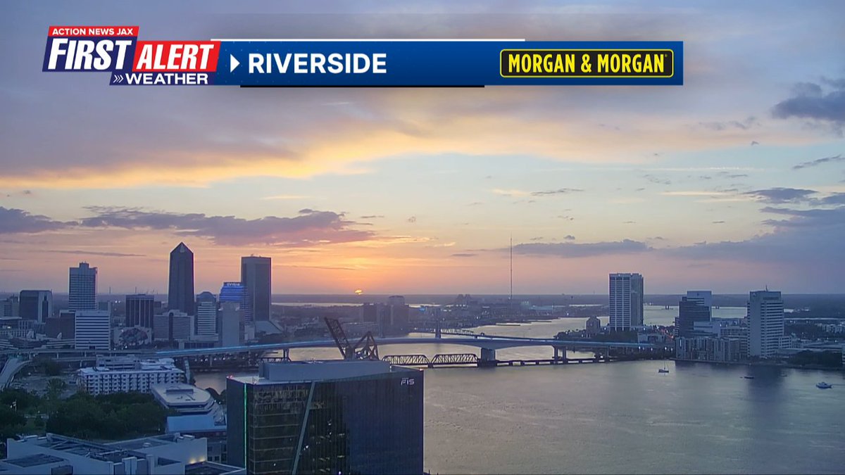 Beautiful sunrise over Jacksonville Saturday morning 🌅 #FirstAlertWX