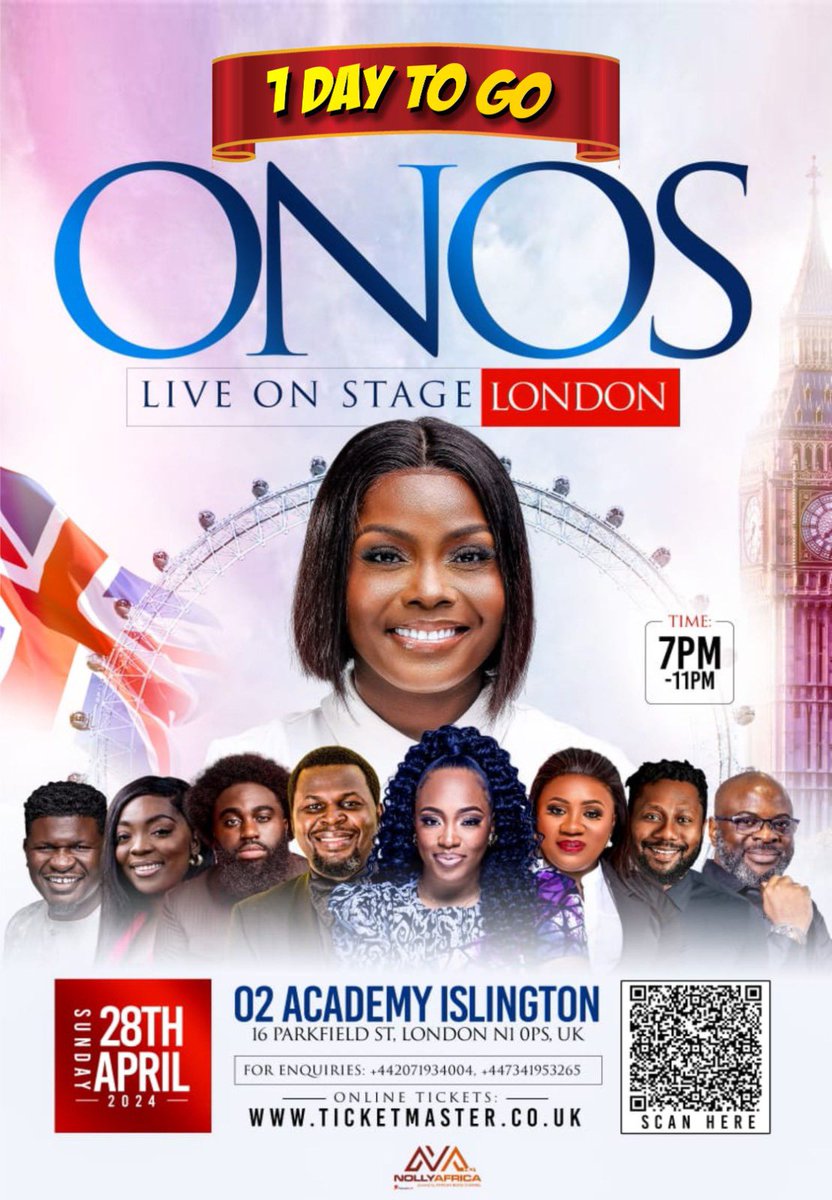All roads lead to @onosariyo live in London tomorrow night . Get your ticket ticketmaster.co.uk/onos-live-in-c…