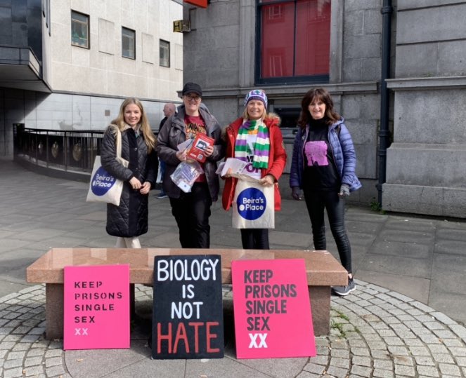 Women’s work is never done-they say.
These fabulous women out today in Aberdeen campaigning for women, children & LGB people’s rights to be upheld.
Good to see Beira’s Place getting some exposure @jk_rowling 
#WomenWontWheesht