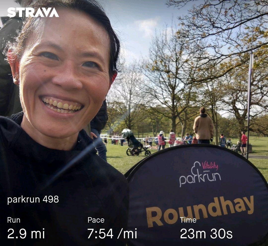 🥳Happy 13th Birthday @roundhayparkrun! #parkrun 498 is my 1st since running #LondonMarathon for parkrun!😀 💚Thanks to everyone who #loveparkrun for your support for me & parkrun, I'm almost at my target, you can still donate 😊 👉🏼justgiving.com/page/ailynforp… #ukrunchat