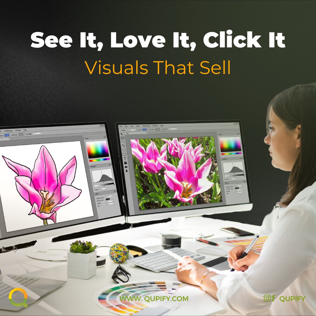 🌈 A picture is worth a thousand clicks in social media advertising. Understand the psychology of visuals and how to use them to boost your ad's performance. Check out our insights on our site. 🌐 qupify.com 📧 hello@qupify.com #VisualMarketing