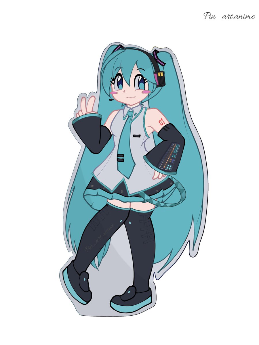 Hi , how are y'all?. 
Miku in 90s anime style.