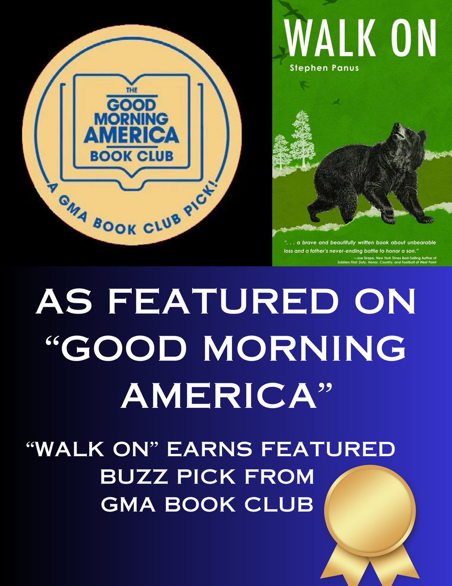 'You feel the weight of the journey towards peace in every word' - @MartySmithESPN 'This is a must-read and an instant classic' -@jimrome @GMA Book Club Buzz Pick: ‘Walk On’ by Stephen Panus WATCH here: goodmorningamerica.com/news/video/rev… Buy here: amzn.to/3OkToLs @Oprah @katiecouric