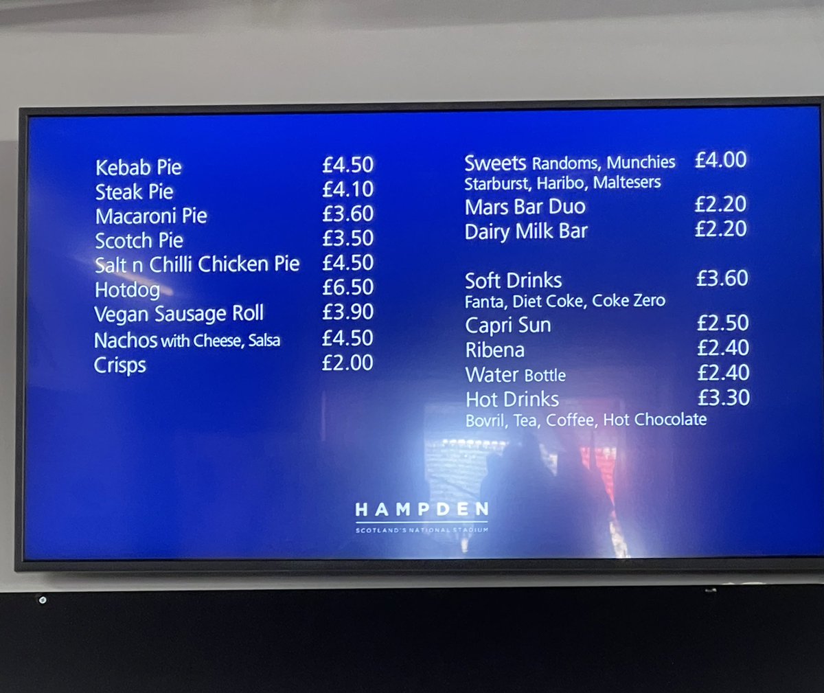 Prices at football are beyond a joke. £2.50 for a Capri Sun? £2.40 for water. Can only imagine the price when taking kids. Embarrassing @ScottishFA