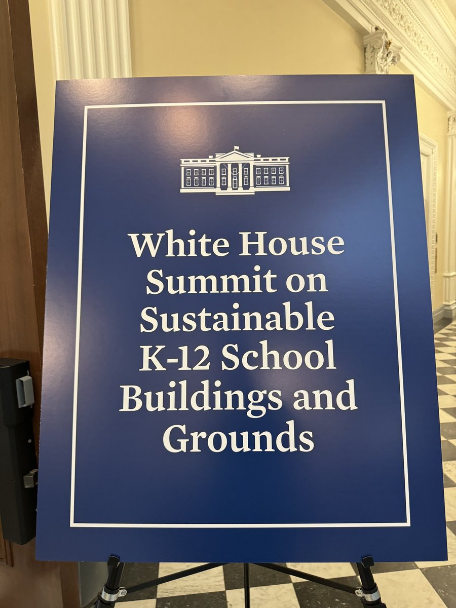 Proud to attend and participate in the White House’s first-ever Summit for Sustainable and Healthy K–12 School Buildings and Grounds on April 26th: youtube.com/watch?v=a-m1pC…