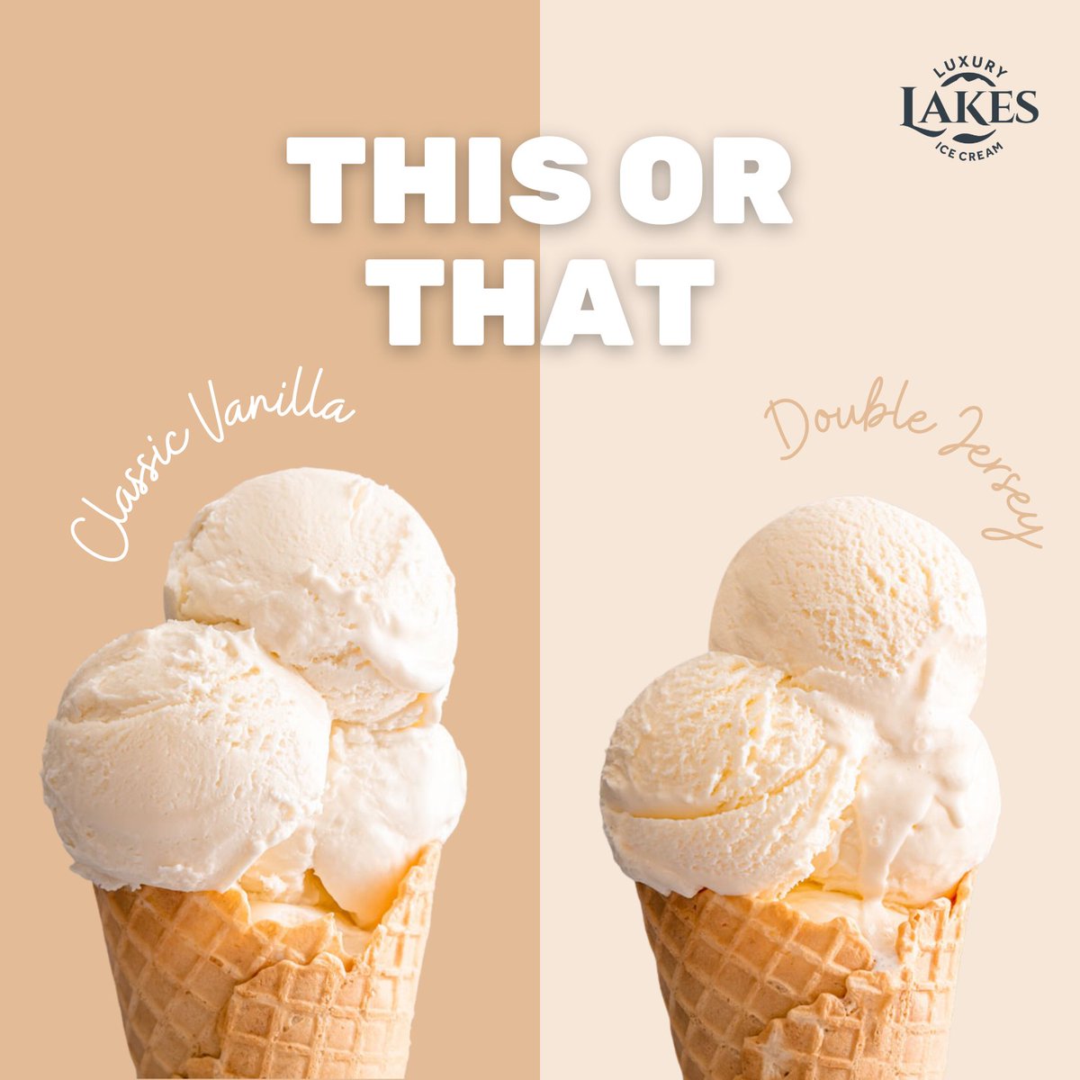 #Vanilla doesn't have to be boring… Calling all 'Plain Janes' - which flavour is best? Classic Vanilla or Double Jersey? 🐄