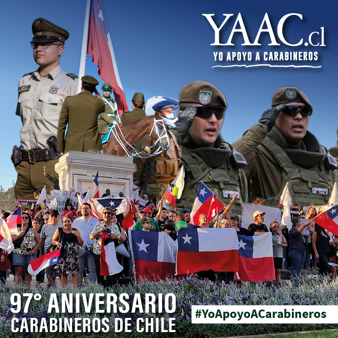 Feliz 97° Aniversario a quienes se desvelan cuidando nuestros barrios y protegiendo a los vecinos. ¡Gracias @Carabdechile! #YoApoyoACarabineros #FelizAniversario #Carabineros97Años