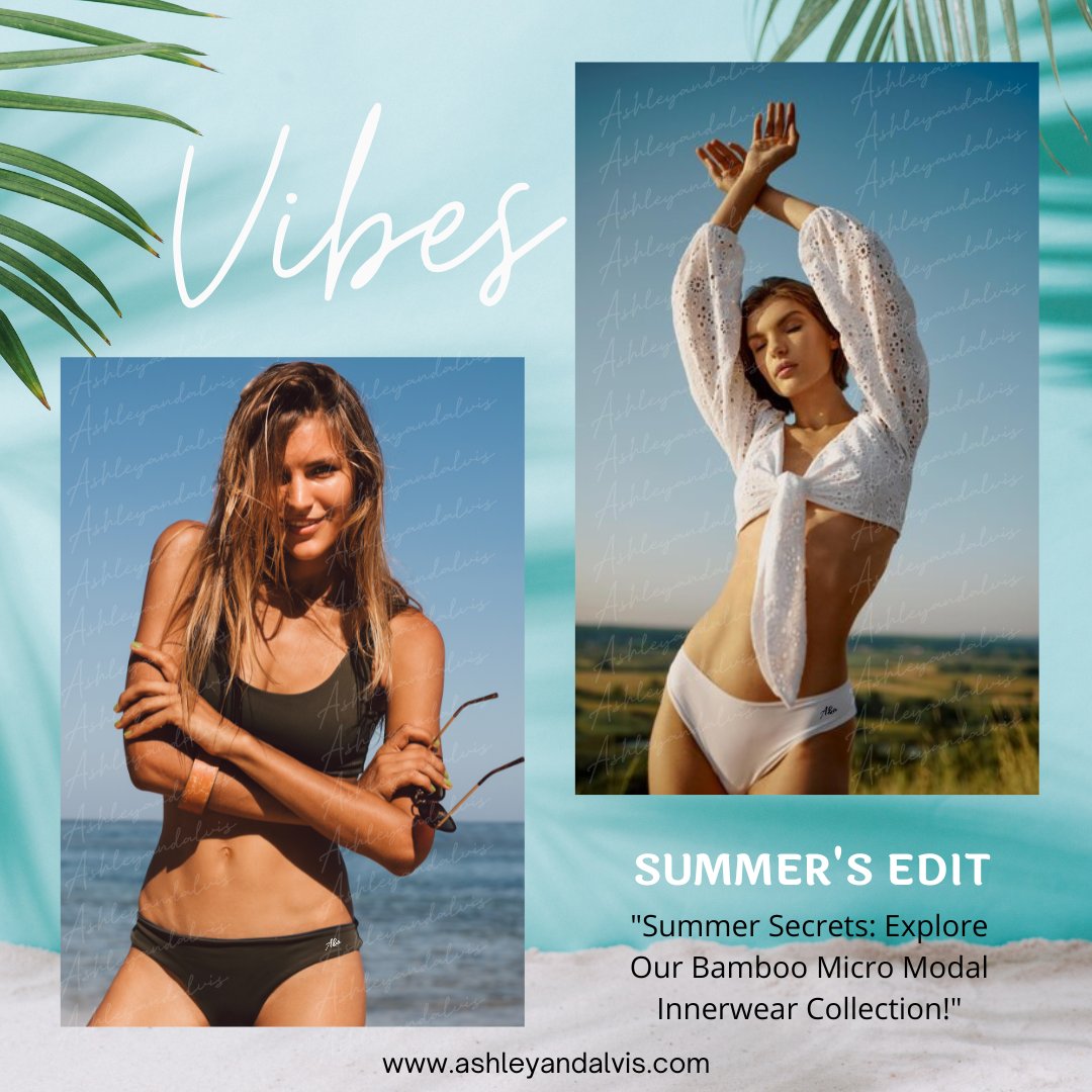 Stay Cool and Comfortable all Summer long with Ashley & Alvis Bamboo Micro Modal panties. Your essential companion for a breezy and stylish season ahead.
#Ashleyandalvis #bamboomicromodal #SummerEssentials #BambooComfort #BambooInnerwear #MicroModal #fashion #InnerwearEssentials