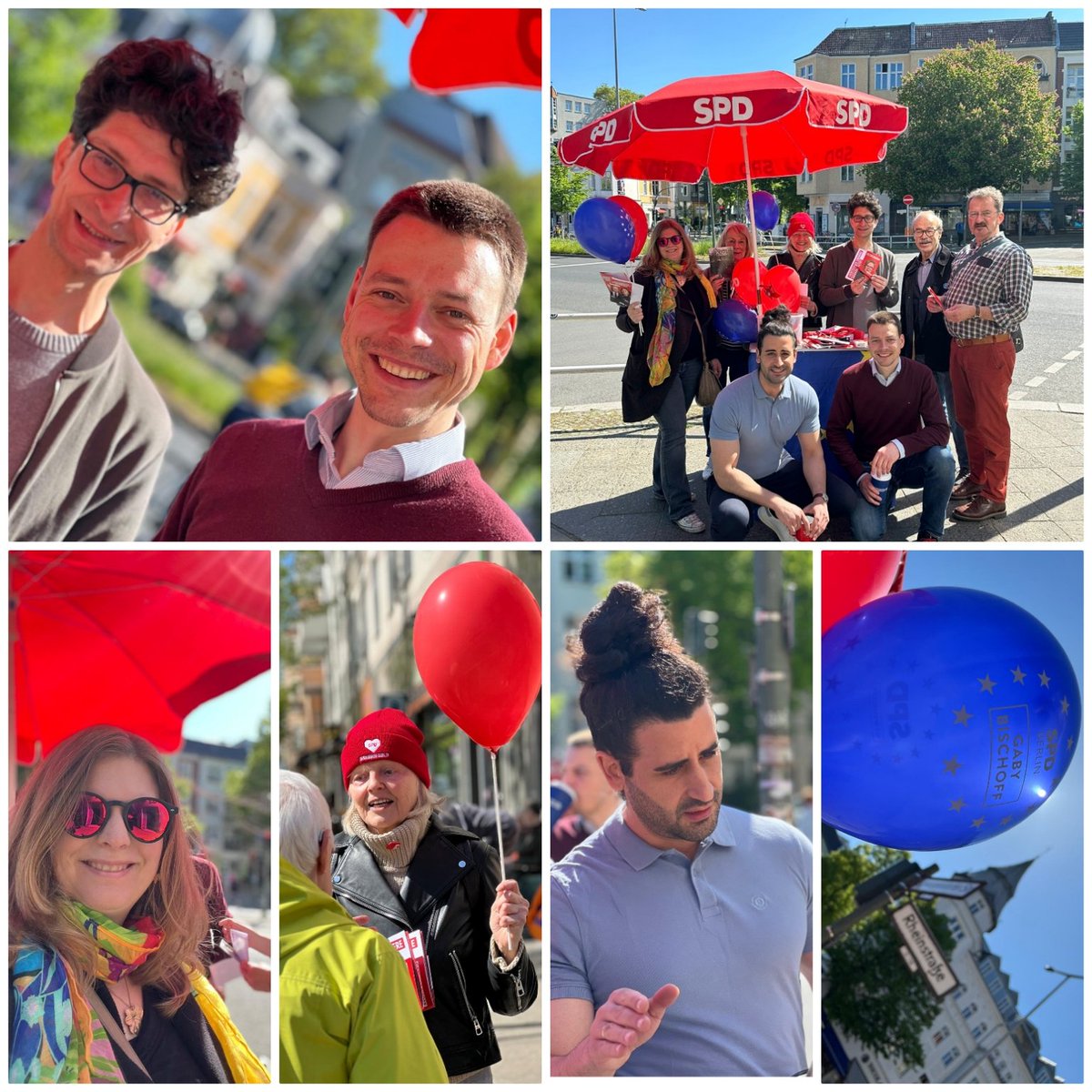 In 6 Wochen ist die Europawahl! 
Infostand bei Sonnenschein, was kann schöner sein?