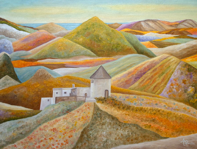 This is my painting 'As The Valley Grows'.