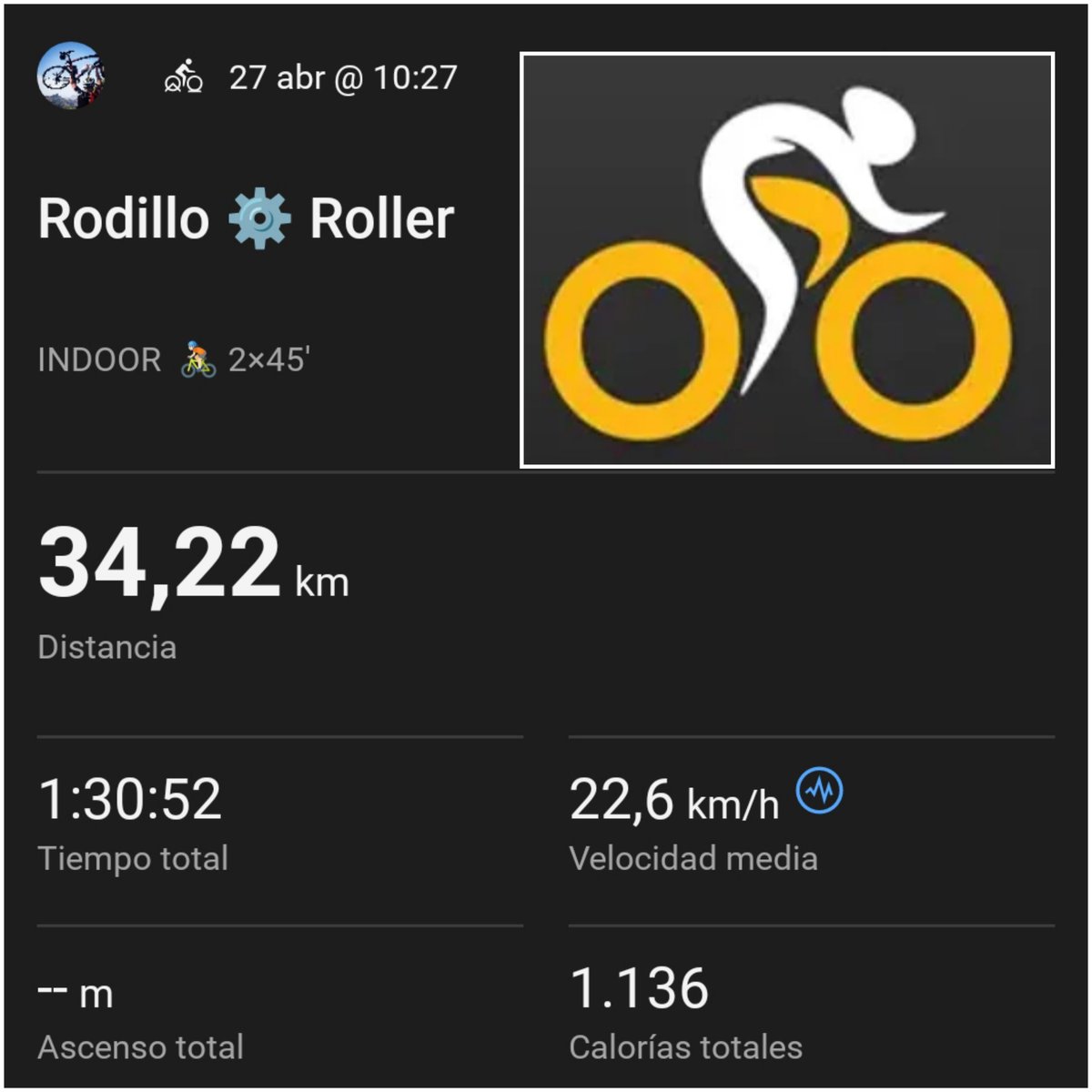 🚴🏼⚙️  2×45'
Doble sesión en el Rodillo
#bicicleta #bicycle
#ciclismo #cycling
#サイクリング #自転車
#specialized #campagnolo 
#yosoyciclista #iamcyclist
#rodillo #bikeroller #bikespinning
#indoorcycling #ciclismoensala
#DIABETESTIPOFREE
#MUÉVETEFRENTEALCÁNCER
#BICYCLESCHANGELIVES