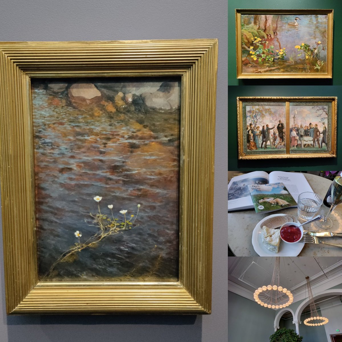 Piipahdus <a href="/AteneumMuseum/">Ateneum Art Museum</a> ihailemassa erityisesti #Järnefelt maalauksia sekä nauttimassa kahvila #Höijer antimia.
Nytpä #rautatie'n ja @VRmatkalla voimin kohti Lapinlahden asemaa.