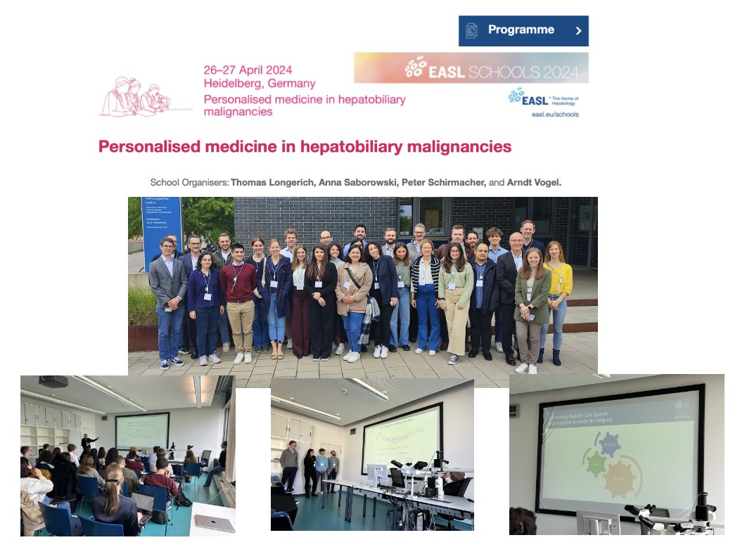 Last day of the EASL Liver School on „Personalised medicine in hepatobiliary malignancies“ 🤩Great students with lot’s of interesting discussions on biomarkers, trials, future perspectives... 🙏Great initiative of EASL! @EASLedu @ILCAnews @myESMO #livertwitter