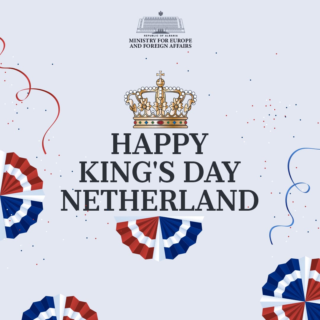 Happy King’s Day to our friends in the Netherlands! #Albania extends its heartfelt congratulations on the occasion of King Willem-Alexander's birthday! Wishing health, happiness, and prosperity in the years to come!