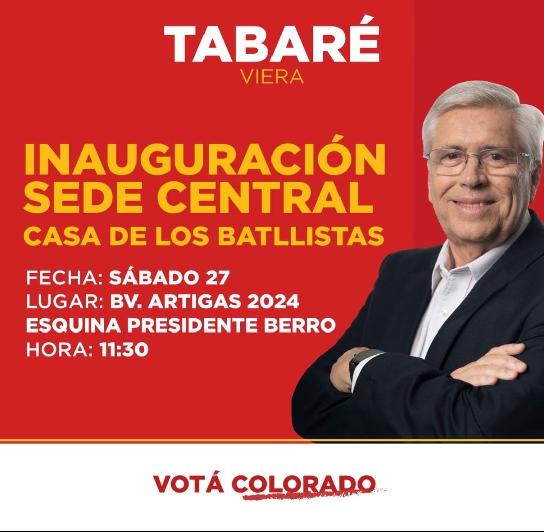 🚩🚩Llegó el día 🚩🚩 🫶
HOY INAUGURACIÓN 🎉
@Tabareviera
@ADNBatllista
#LiderazgoParaElCambio
#VolvéAlColorDeTuCorazón
#VotáColorado