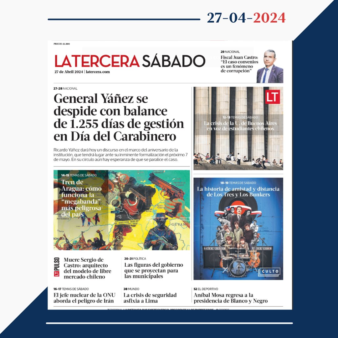 🗞 Revisa el contenido de #LTSábado en @latercera y @pulso_tw ➡ bityl.co/PZjP