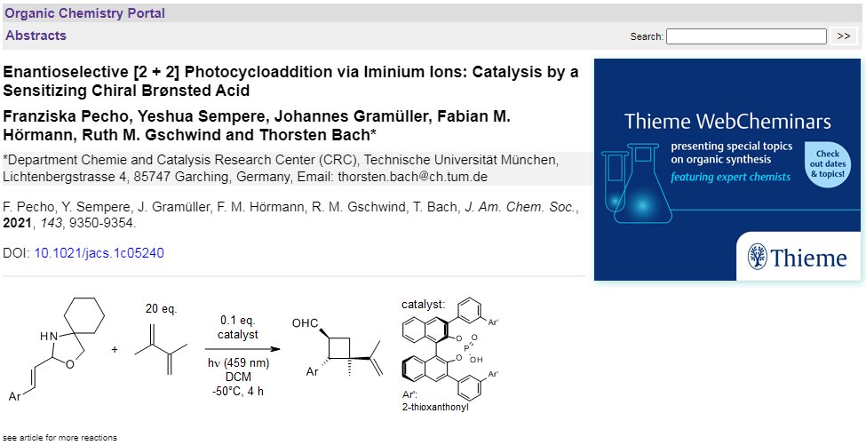 organic-chemistry.org/abstracts/lit7… 
N,O-Acetals undergo a catalytic enantioselective [2 + 2] cycloaddition to alkenes