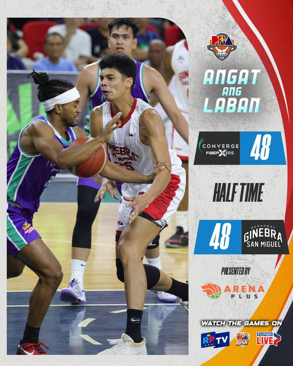 Half All squared at 4️⃣8️⃣ Stats: pba.ph/playbyplay #PBAAngatAngLaban #PBAS48PhilCupCONvsGIN