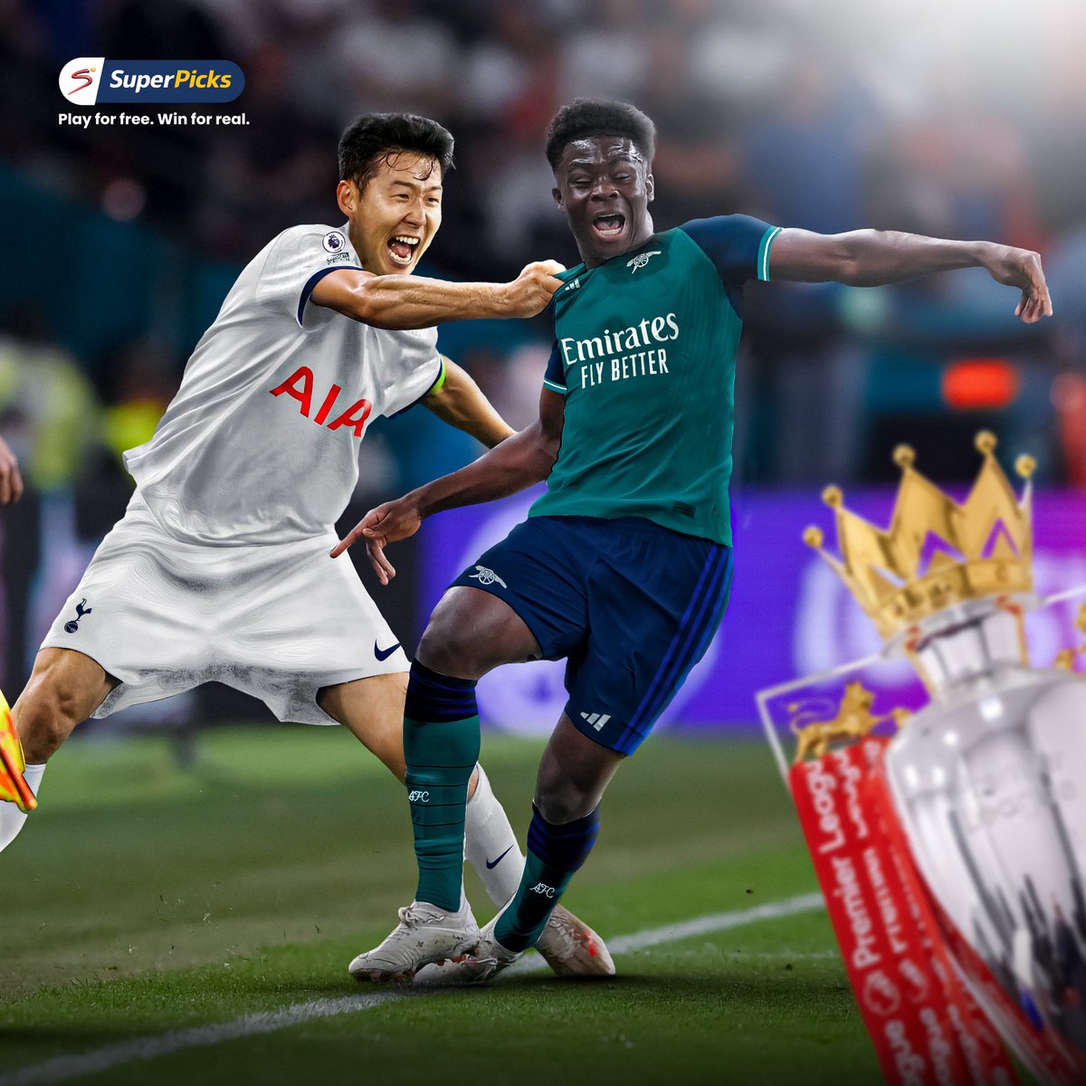 Kingmakers Tottenham might have other ideas come Sunday 🤭 Can Spurs pull the Gunners down? 👀 Go to superpicks.com and play for FREE to win for REAL! 🤑 #SuperPicks #DoubleJackpot