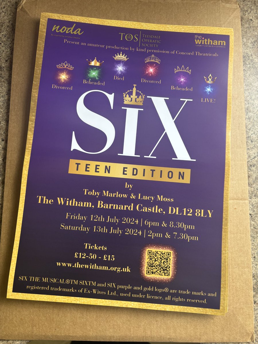 Super pleased with our posters from <a href="/HelloprintUK/">Helloprint</a> - speedy turnaround and fab quality! <a href="/BarneyWitham/">The Witham</a> <a href="/nodanorth/">NODA North</a> <a href="/ConcordShows/">Concord Theatricals</a>