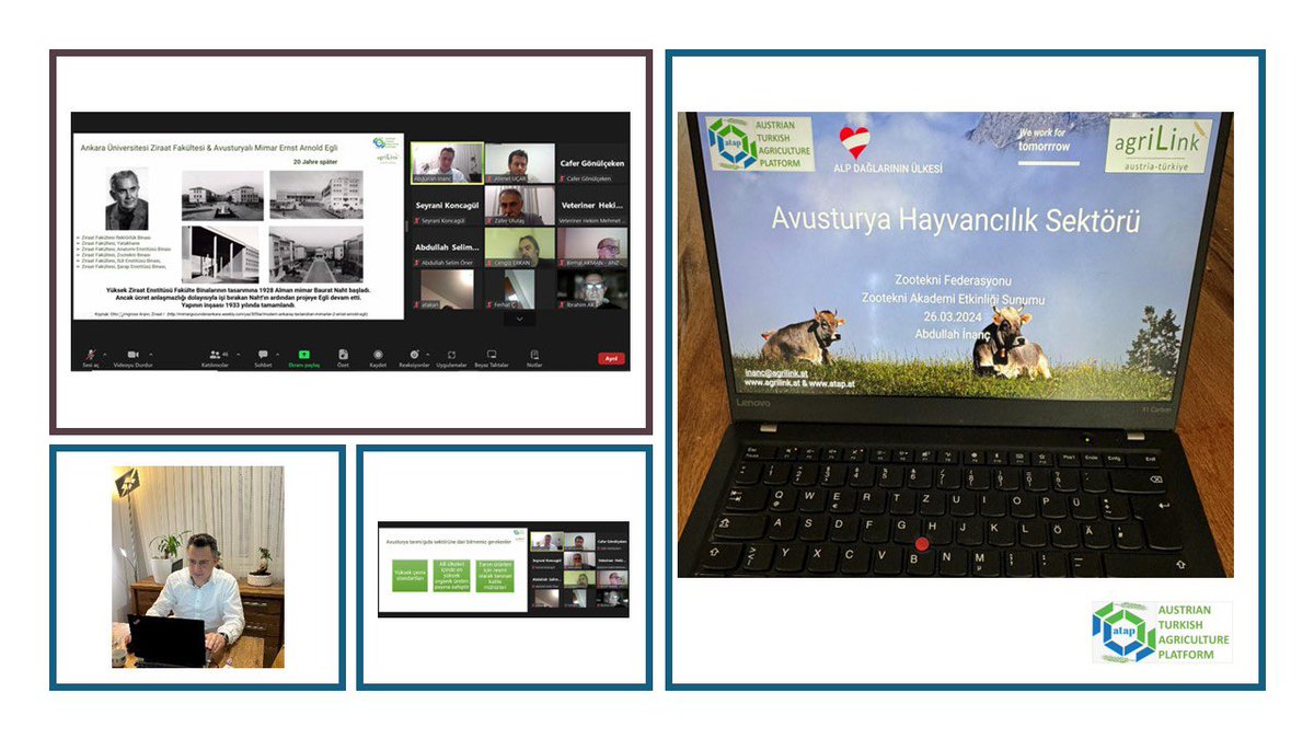 (DE) ATAP - Austrian Turkish Agriculture Platform &amp; AGRILINK PROJEKT  Gründer Abdullah Inanc hielt Ende März einen Online-Vortrag über die österreichische Landwirtschaft, insbesondere die Viehwirtschaft, für den Verband der Absolventen der Türkischen Nutztierwissenschaften.