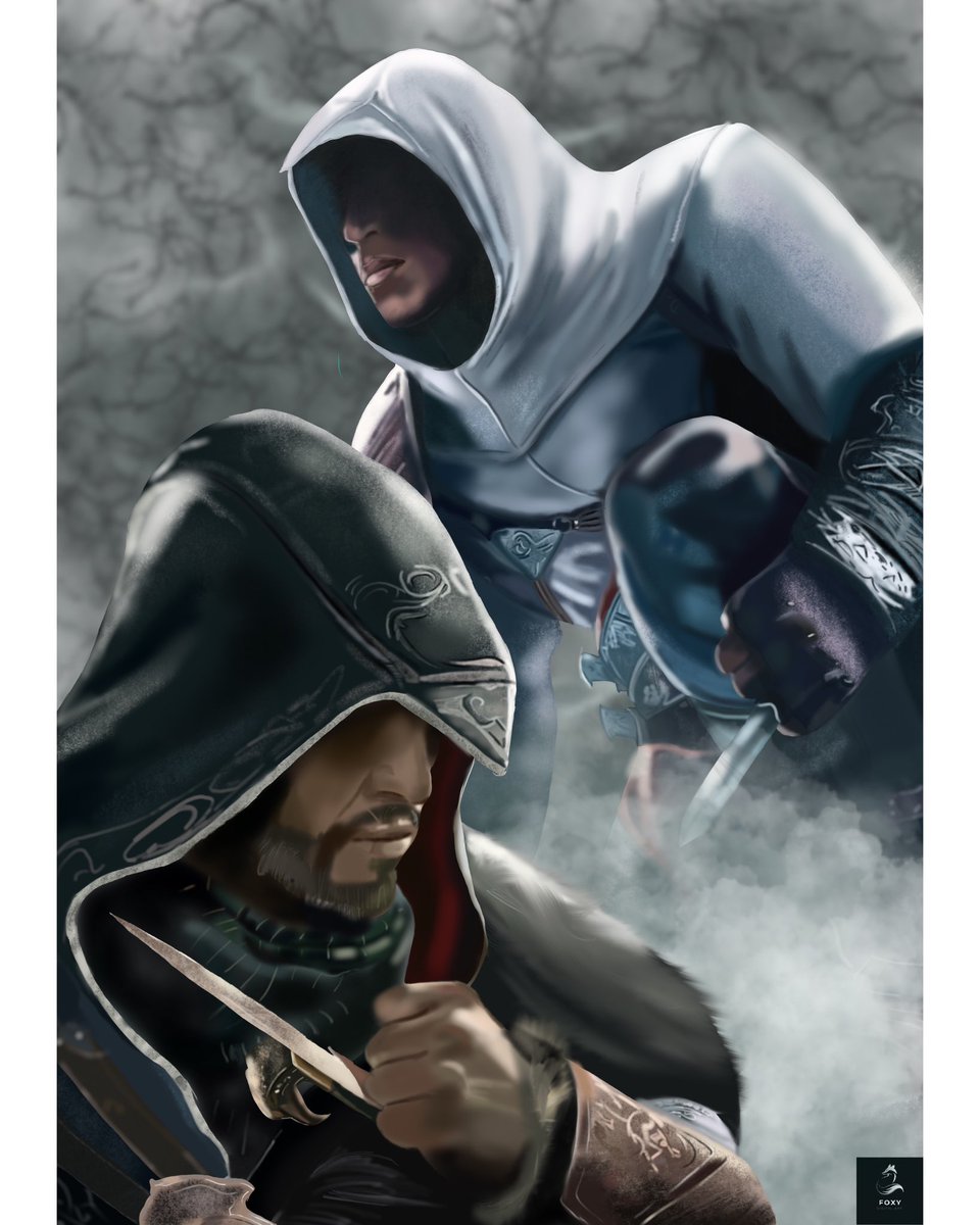 Ezio and Altair for my AC revelation Fanart concept

Rest in peace, thank you for guiding us towards the light, Mentors 

@UbisoftFR 
@AssassinsFR 
@CreedScholars 
@assassinscreed 

#AssassinsCreed #ACFinest #Fanart #digitalart