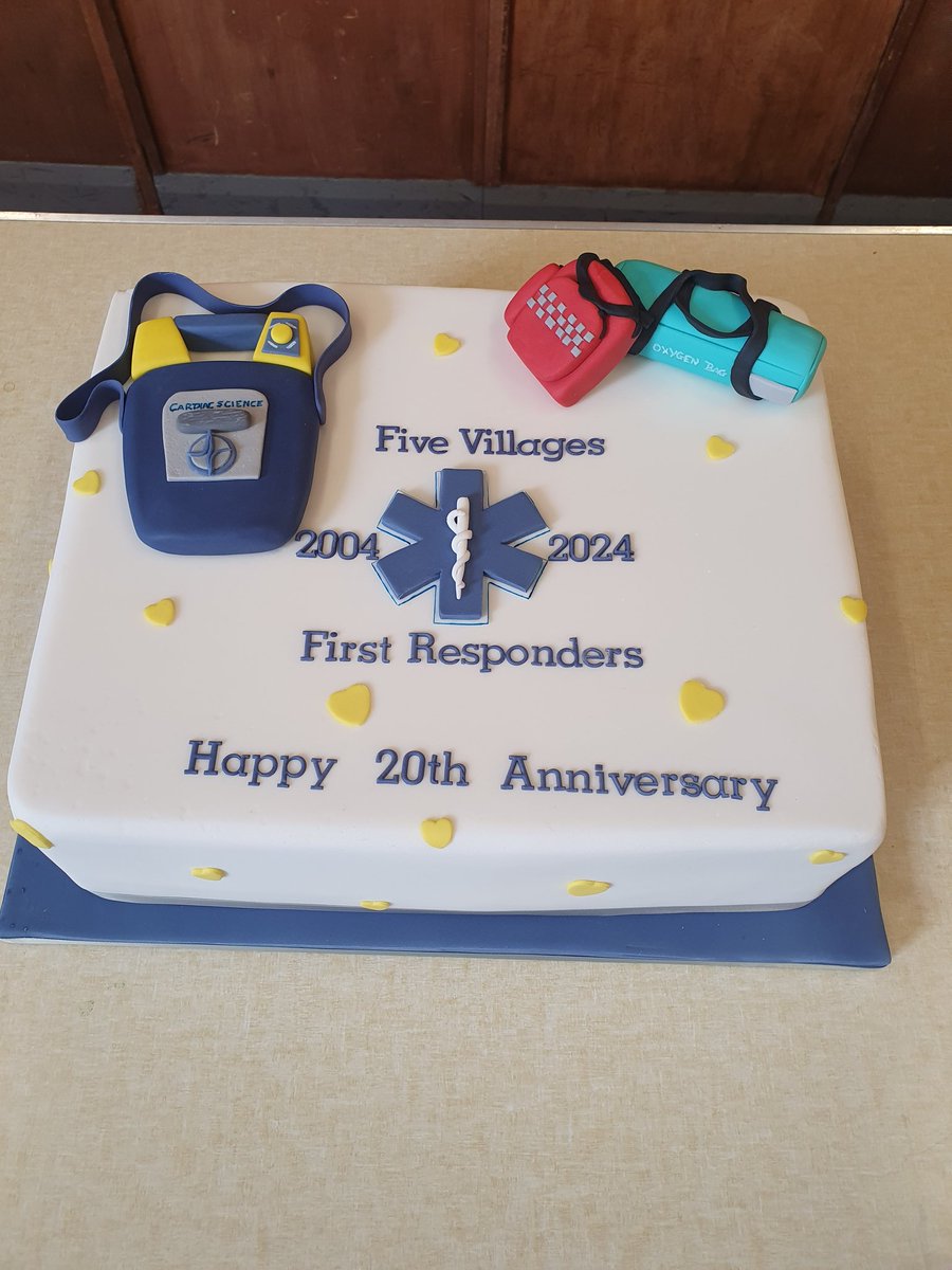 Today is the 20th anniversary of the five villages first responders in Nottinghamshire. T.A.O Learoy and O.E.M Dave have attended to take part in the groups celebration 🍾. Congratulations to Martyn and his amazing team of CFR's. We are very proud to work in partnership with you