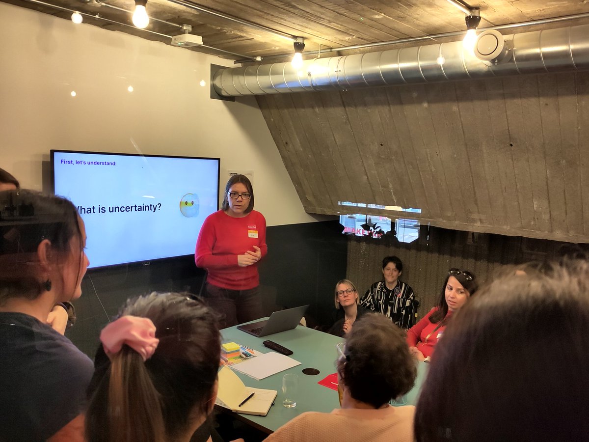Session 4 hosts Raff December Meo, Alex Crowfoot, Jamie Mill, Julia Petratha, Amanda Sansom-Rose #UXCB
