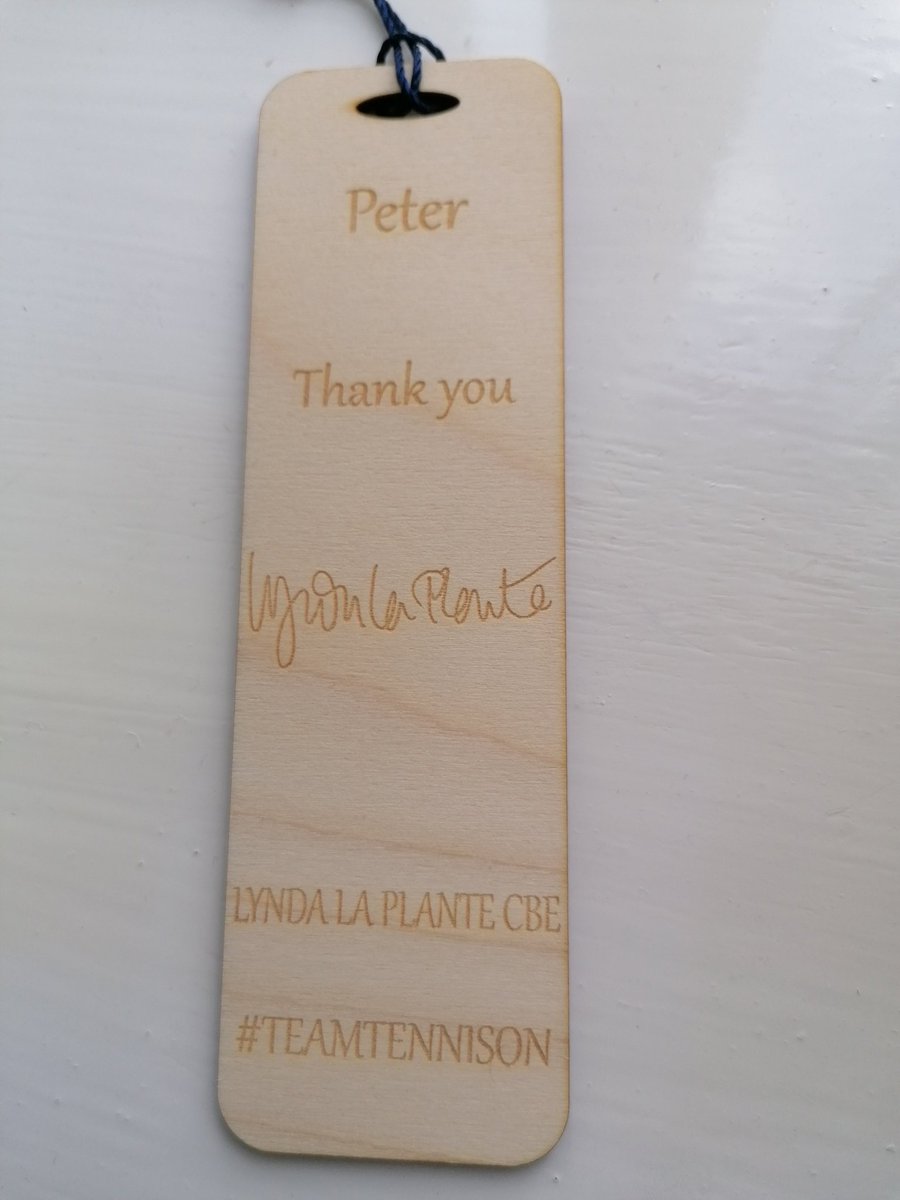 Some very special #Bookpost today a proof of #WholeLifeSentence by @LaPlanteLynda the last book in #TeamTennison. Not only that but a special personalised bookmark too. What a lovely touch especially as we have had an exclusive Zoom chat too. Many thanks 2 Lynda and @Tr4cyF3nt0n