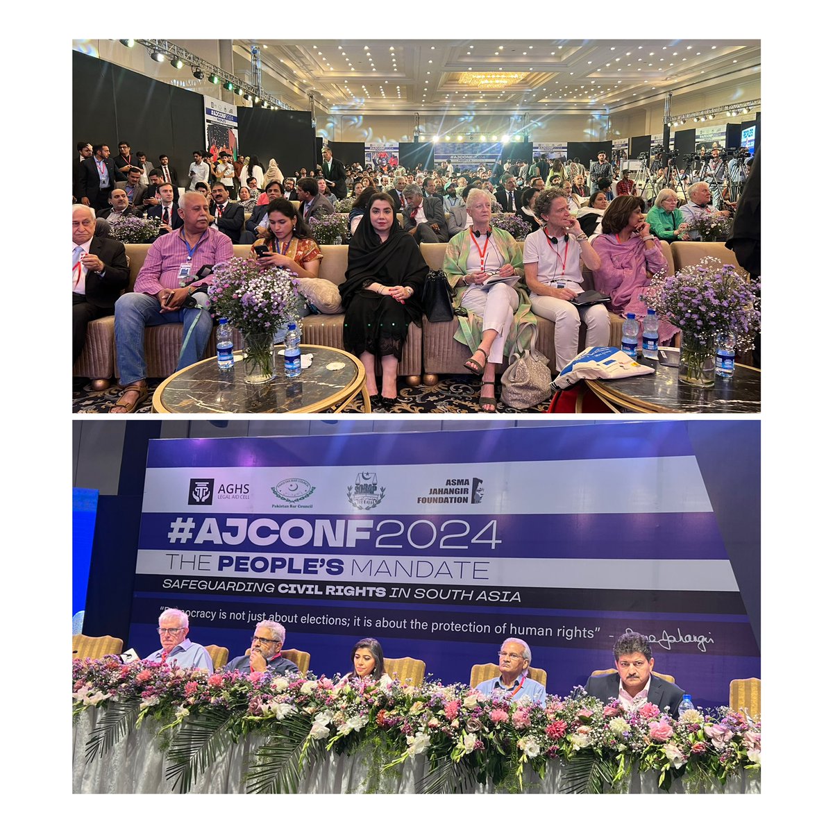 At #AJCON2024 in Lahore . Happy to be in this esteemed company honoring the true icon Asma Jahangir Sahiba