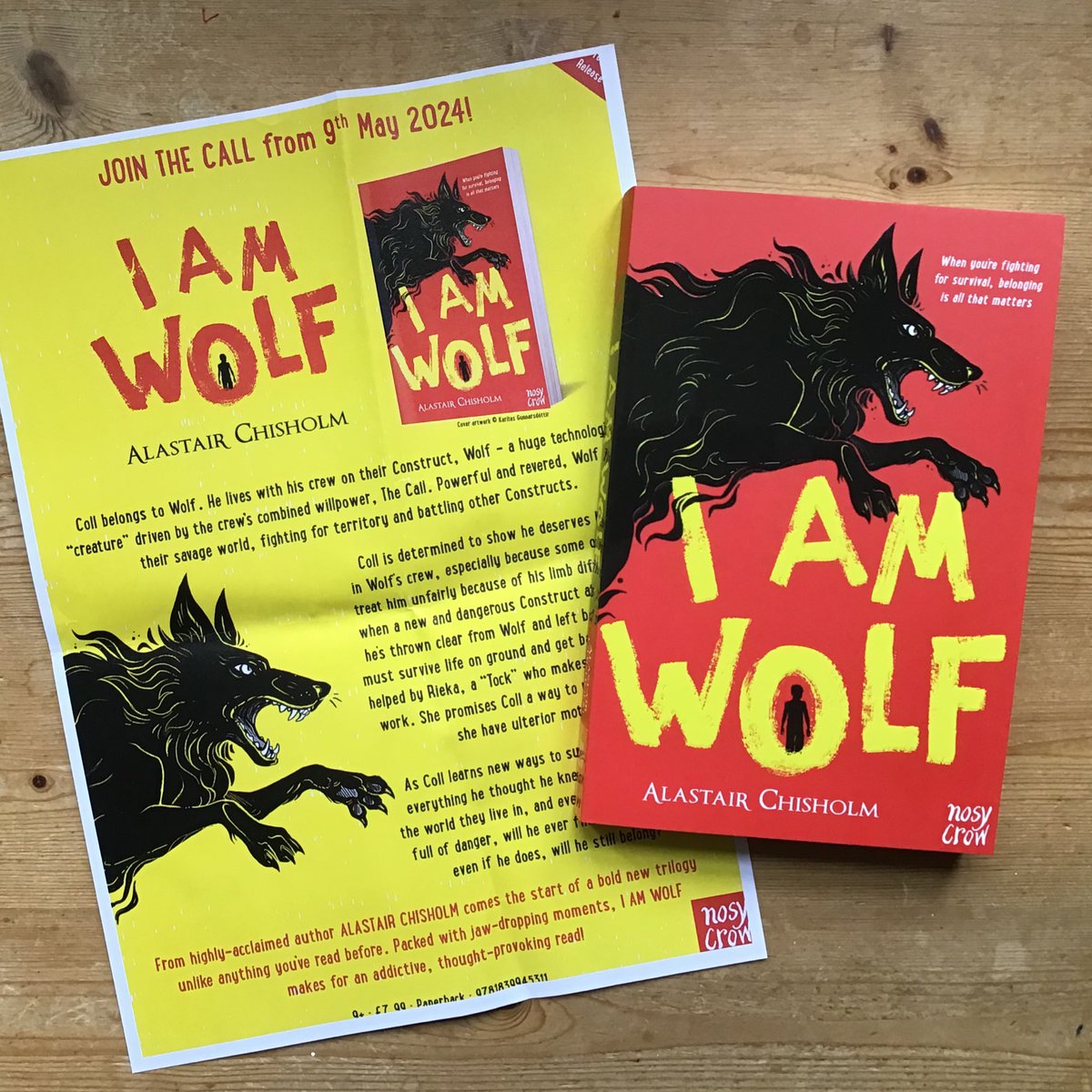 Out 09/05, #IAmWolf by @alastair_ch is one of favourite middle grade reads of 2024. Am celebrating the arrival of this finished copy from @thesianpages @NosyCrow by resharing my review 🐺