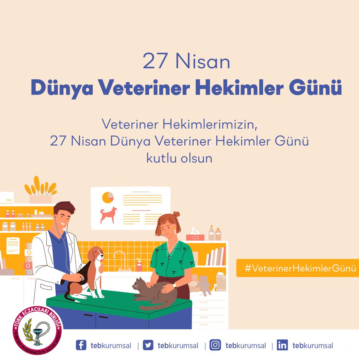 Veteriner Hekimlerimizin, 27 Nisan Dünya Veteriner Hekimler Günü kutlu olsun.