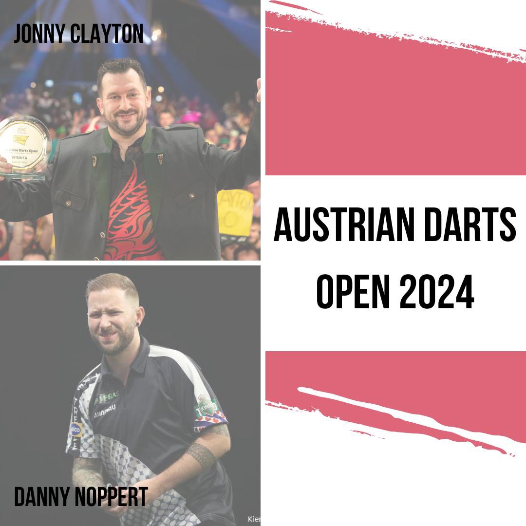All the best to both @Dannynoppert and @JonnyClay9 competing at the Austrian Darts Open this weekend in Graz🇦🇹 Round 2 🇳🇱Danny 🆚 Wessel Nijman 🏴󠁧󠁢󠁷󠁬󠁳󠁿Jonny 🆚 Chris Dobey 🤝💙