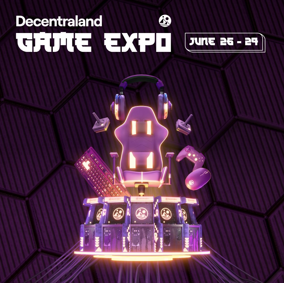 🎪 Apply to the Decentraland Game Expo: Call for Games

Already have a game built in Decentraland? Perfect. 🙌

Get it featured at a #DCLGX booth. 10 1x1 booths are available on an application basis.

Apply now via forms.gle/8RarQnw7op6FUA…, before May 10 at 11:59pm UTC