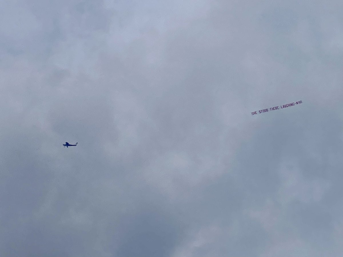 Message in the sky over Vale Park from some of our neighbours 🙄 #pvfc @OfficialPVFC