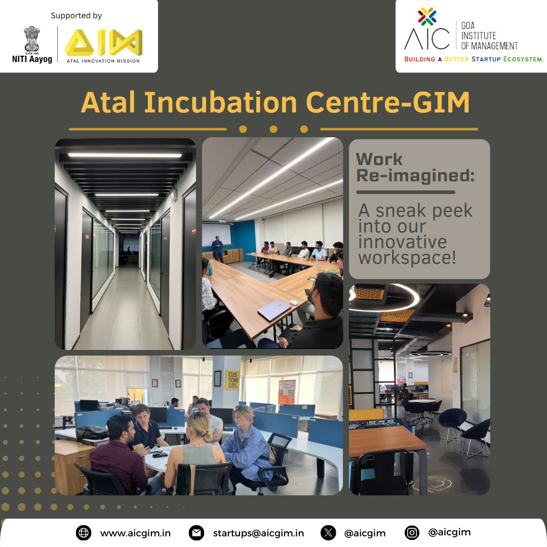 Showcasing our 10000 sqft workspace! Featuring state-of-the-art furniture, high-end computers, & dedicated areas for collaboration & recreation. #AICGIM #Workspacegoals #Startups #Entrepreneurship #Coworkingspace #StartupsIndia