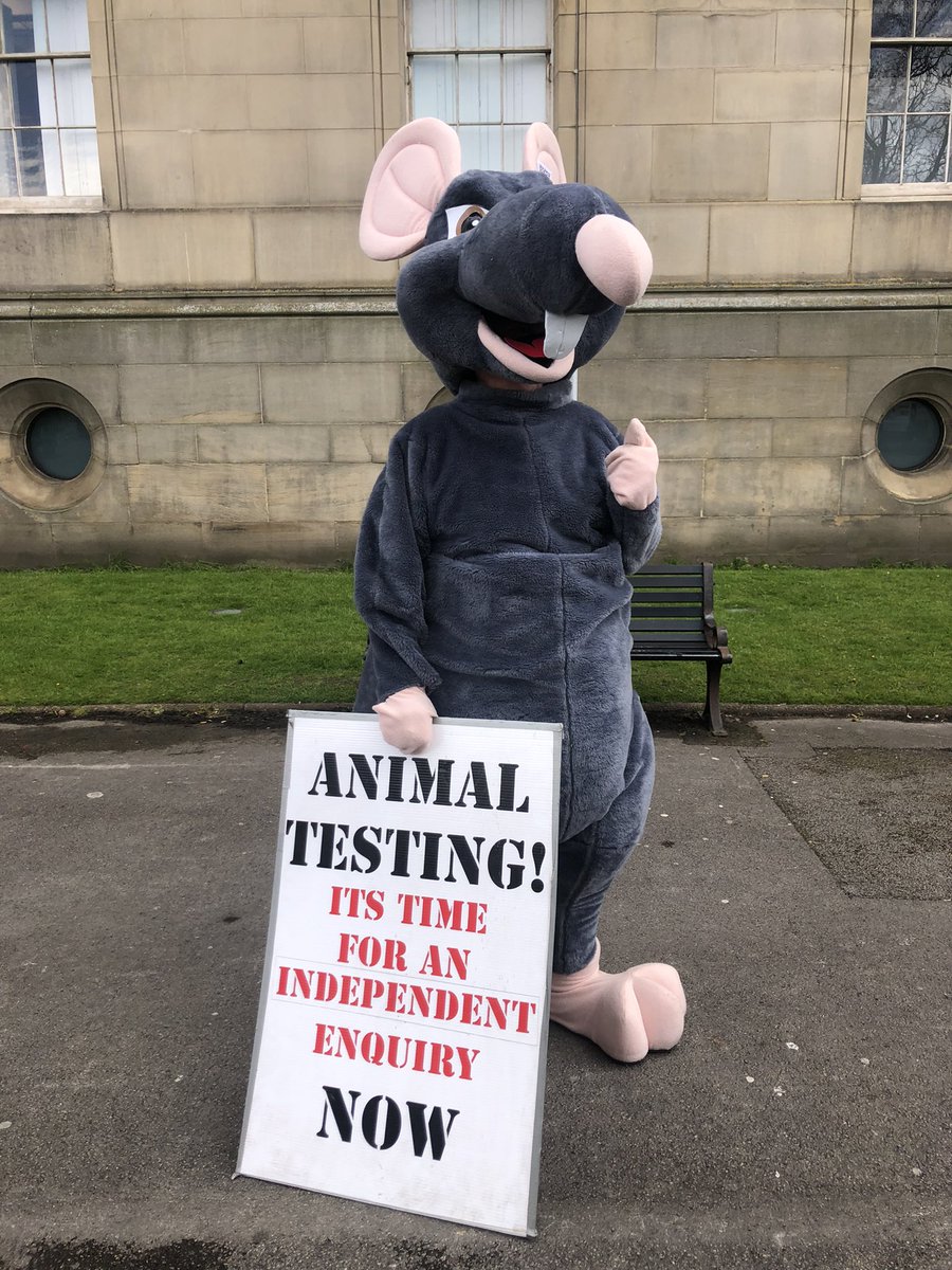 We’re here in Liverpool for the big annual day against animal experiments! #WorldDayForAnimalsInLaboratories