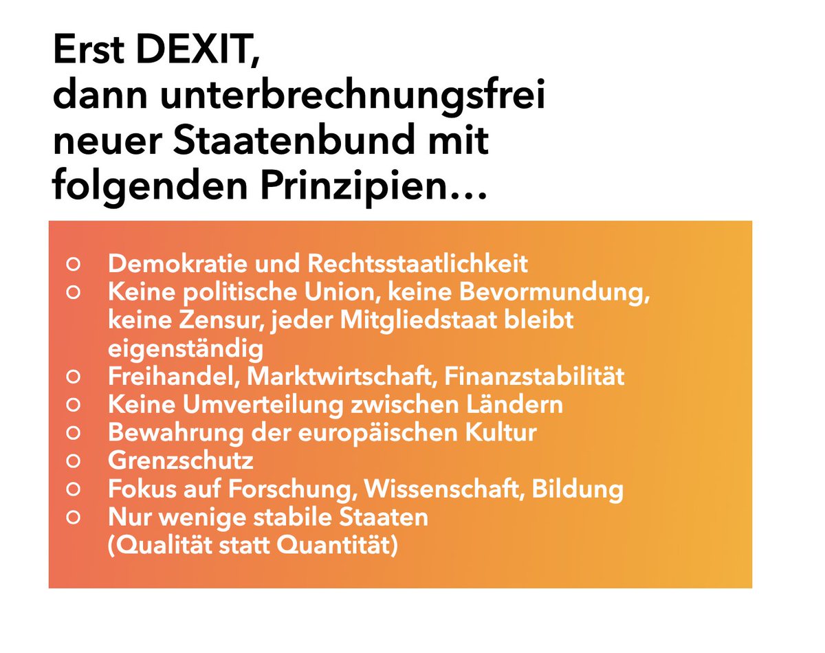 Deutschland braucht den #DEXIT und eine Alternative zur EU. #bpt24