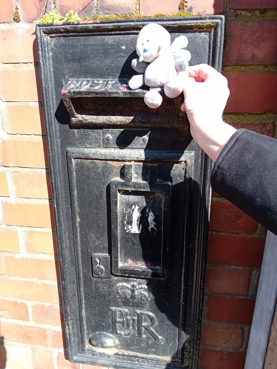 Retreating as promised for #PostboxSaturday. A black postbox from Whitby where we are celebrating the #WhitbyGothWeekend.