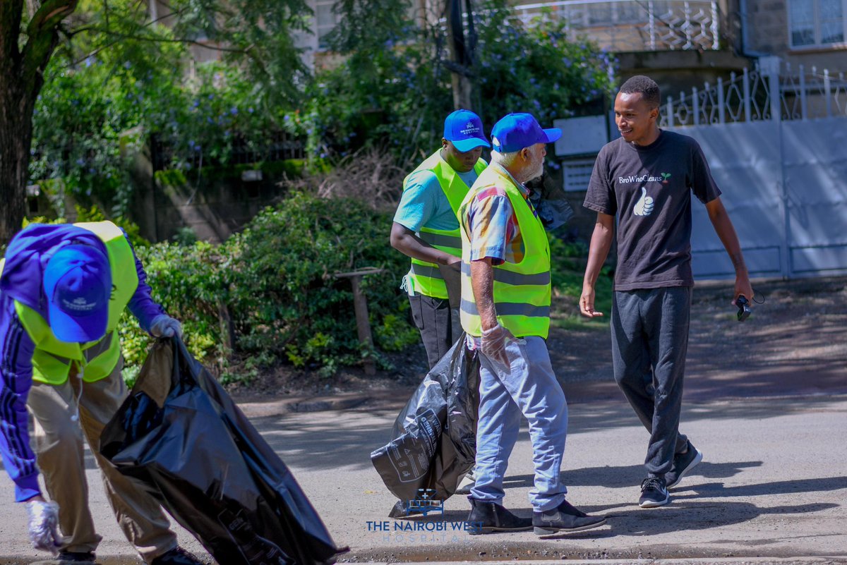 Today, The Nairobi West Hospital staff, together with our friend Pascal Tokodi and the eco-warrior Bro Who Cleans, donned their gloves for a community clean-up initiative. We’re committed to healing more than just our patients – we’re cultivating the health of our planet.